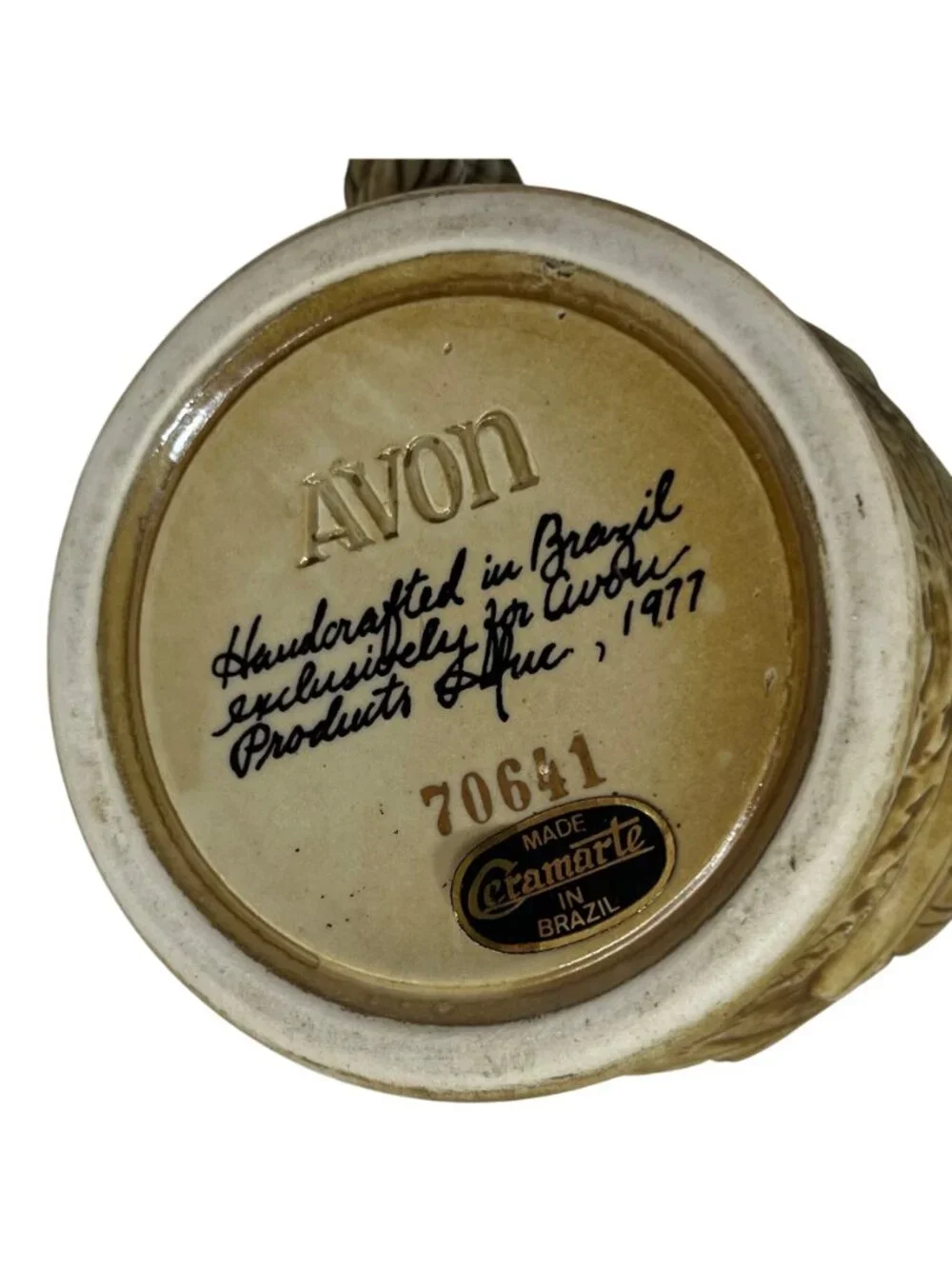 Vintage Avon Ceramic Beer Stein Broken‎ Pewter Lid Nautical Scene 1977